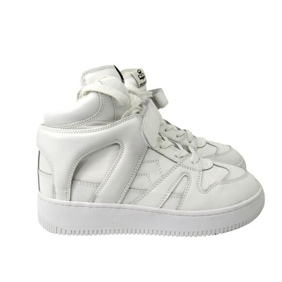 Isabel Marant Women's Brooklee High Top Sneakers in White SZ 6 - Picture 1 of 8